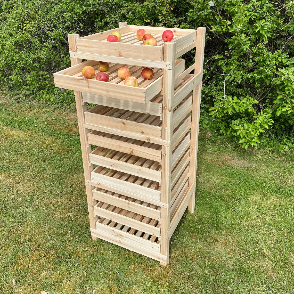 Traditional Wooden Apple Storage Rack 10 Drawer Etsy UK