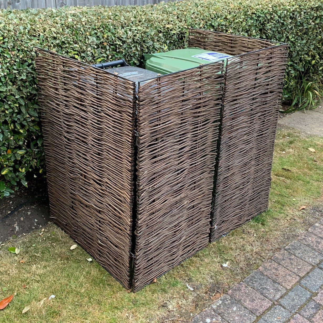 Willow Wheelie Bin Screen double Etsy UK