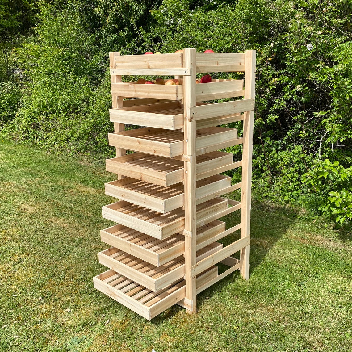 Traditional Wooden Apple Storage Rack 10 Drawer Etsy UK