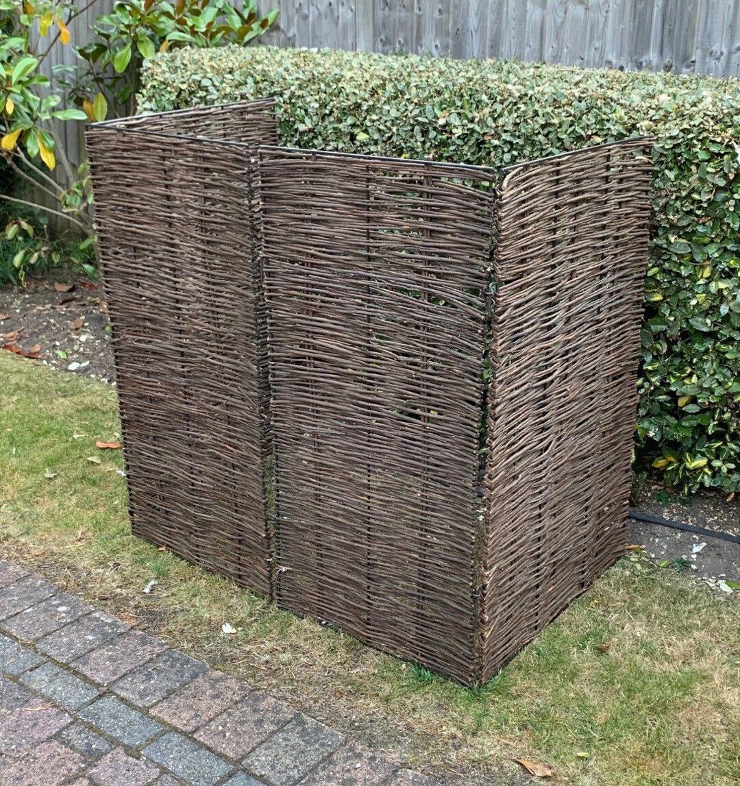 Willow Wheelie Bin Screen double Etsy UK