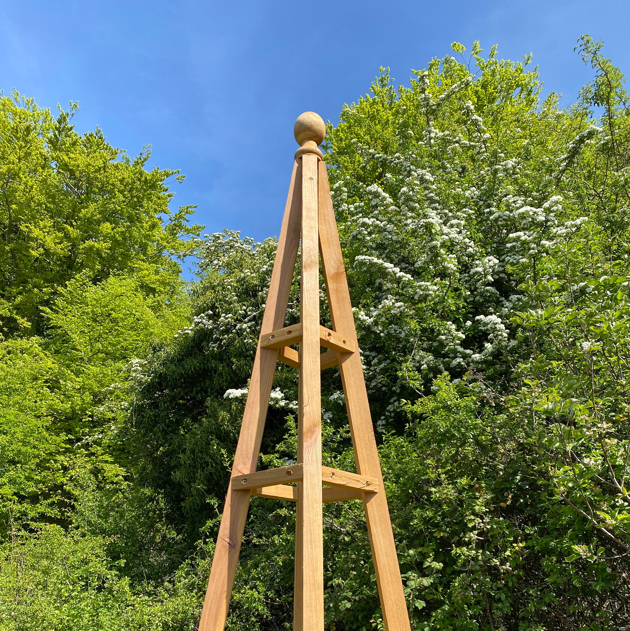 Large Wooden Garden Obelisk 1.9m Etsy