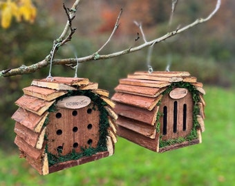 Wooden Hanging Butterfly & Ladybird House Gift Set