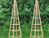 Set of 2 Large Wooden Garden Obelisks (1.9m)