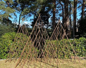 Set of Three Expanding Willow Garden Obelisks (1.5m)