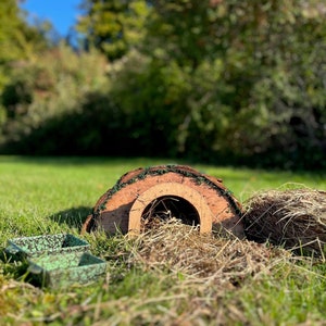 Wooden Barkwood Hogitat Hedgehog House Shelter