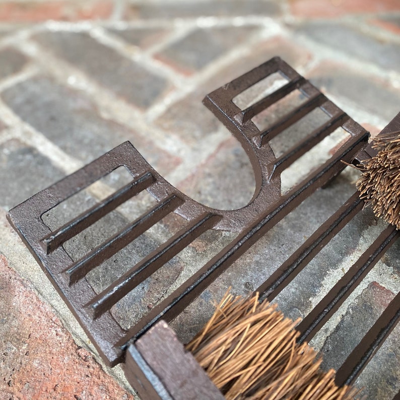 Classic Cast Iron Boot Jack, Scraper and Brush image 4