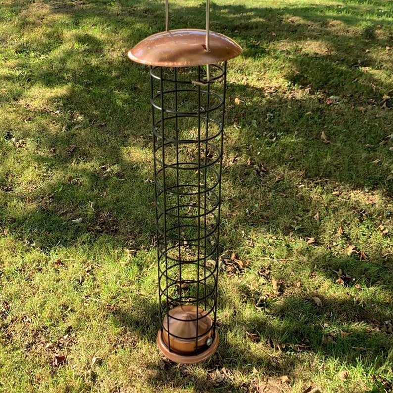 Deluxe Complete Metal Bird Feeding Station With Large Copper Etsy UK