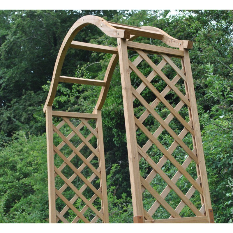 Wooden Elegant Garden Arch With Ground Spikes | Etsy UK