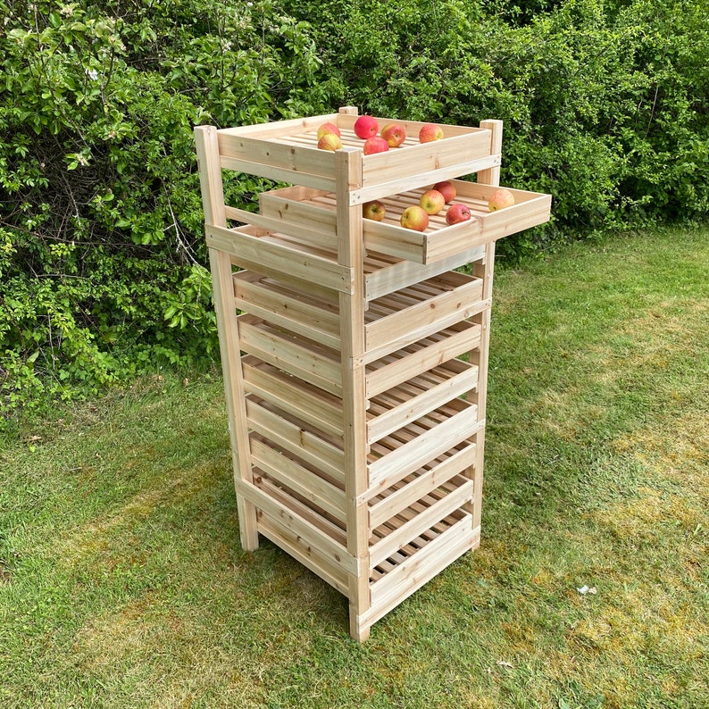 Traditional Wooden Apple Storage Rack 10 Drawer Etsy UK