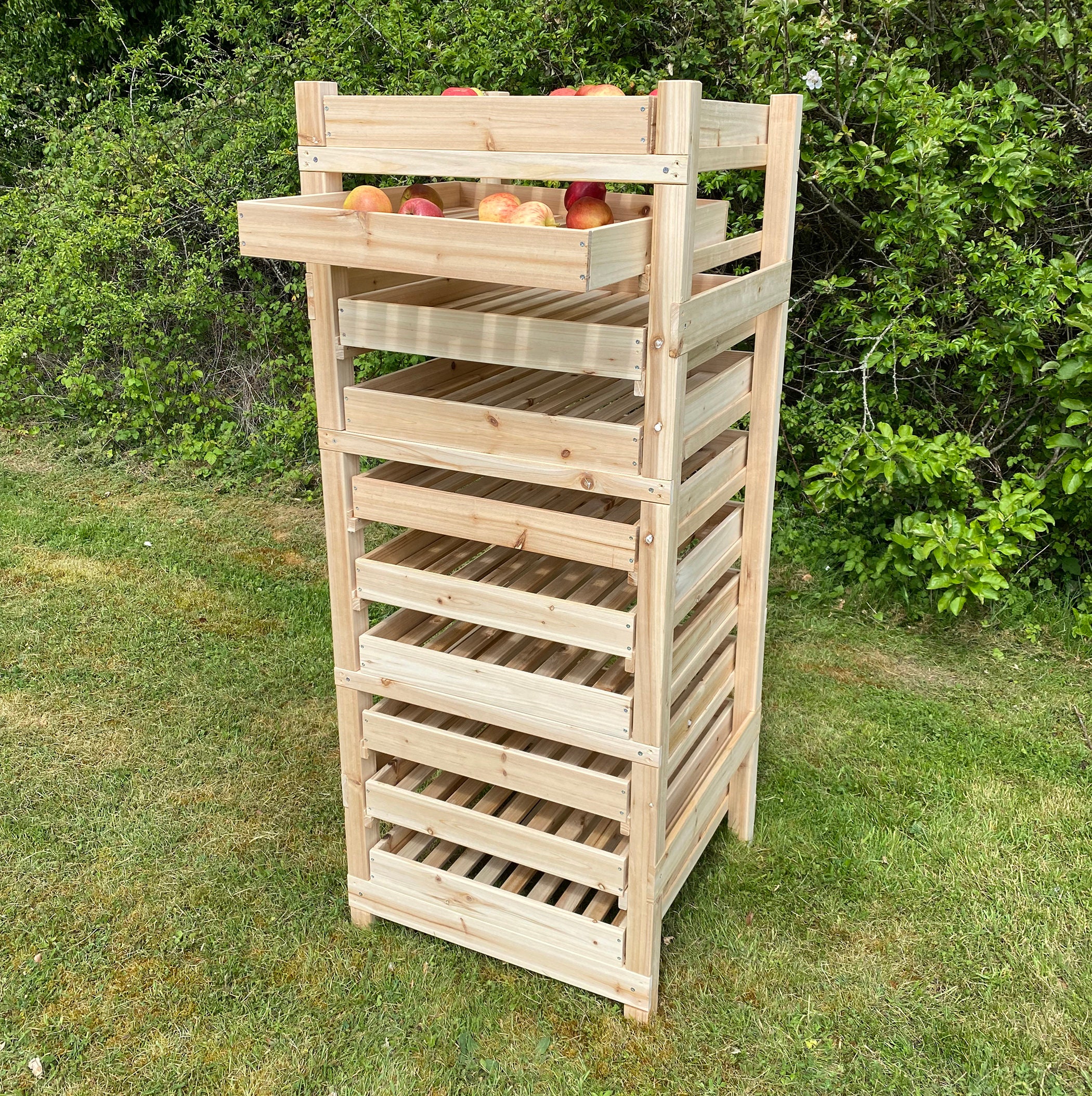 Traditional Wooden Apple Storage Rack 10 Drawer Etsy UK