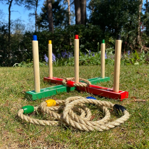 Traditional Quoits Garden Ring Toss Game Etsy UK