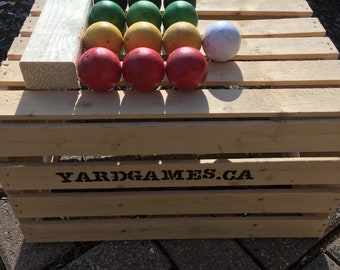 Petamque Tossing Game (Bocce Ball) with no rolling. 4 Player