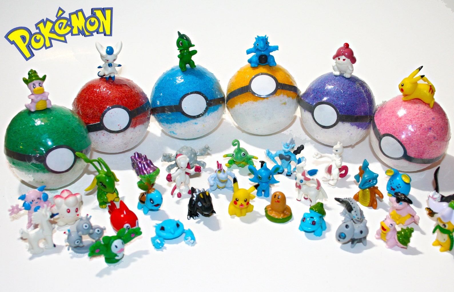 Pokemon Bath Bombs 6 PK Toy Inside Bath Bombs Toy Bath Bombs Etsy