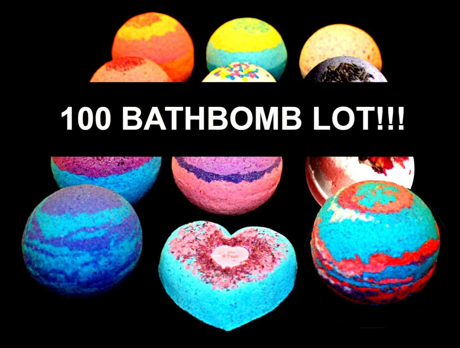 100 Bath Bombs Lot Fizzy Fizzies Luxurious Great Gift 4.5 oz Etsy