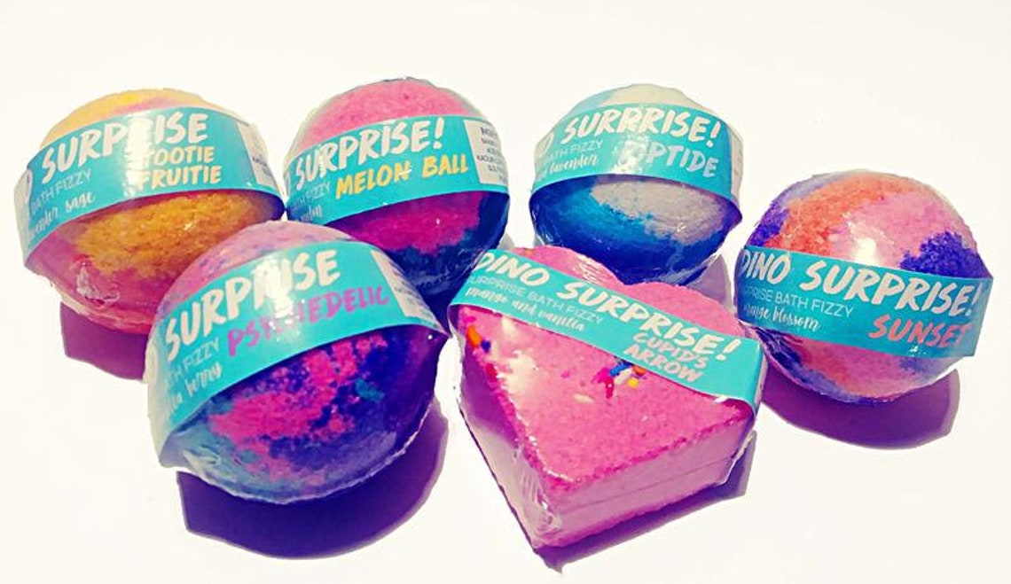 12 Pk Toy Bath Bombs Shopkins and Dinosaurs Surprise Bath Etsy