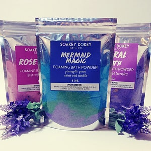 Foaming Bath Powder, Fizzy Bath soak, Bath Salt, Bath Bomb Powder, Bath Bomb Dust