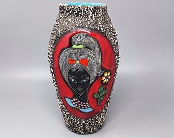 1960s Stunning Lava Vase by Melior. Made in Italy