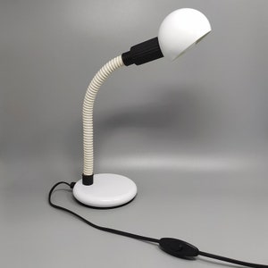1970s Stunning Original White Table Lamp. Made in Italy by Veneta Lumi