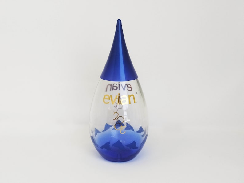 Evian Empty Big Teardrop Water Bottle Limited Edition Etsy
