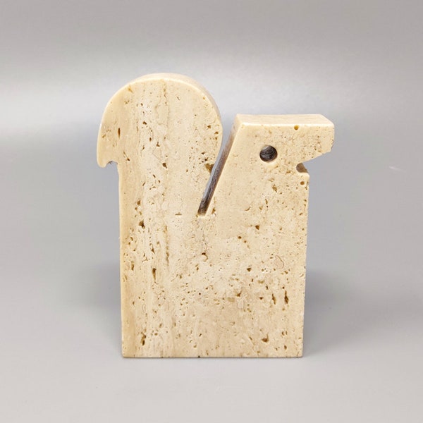 1970s Original Travertine Squirrel Sculpture by Enzo Mari for F.lli Mannelli