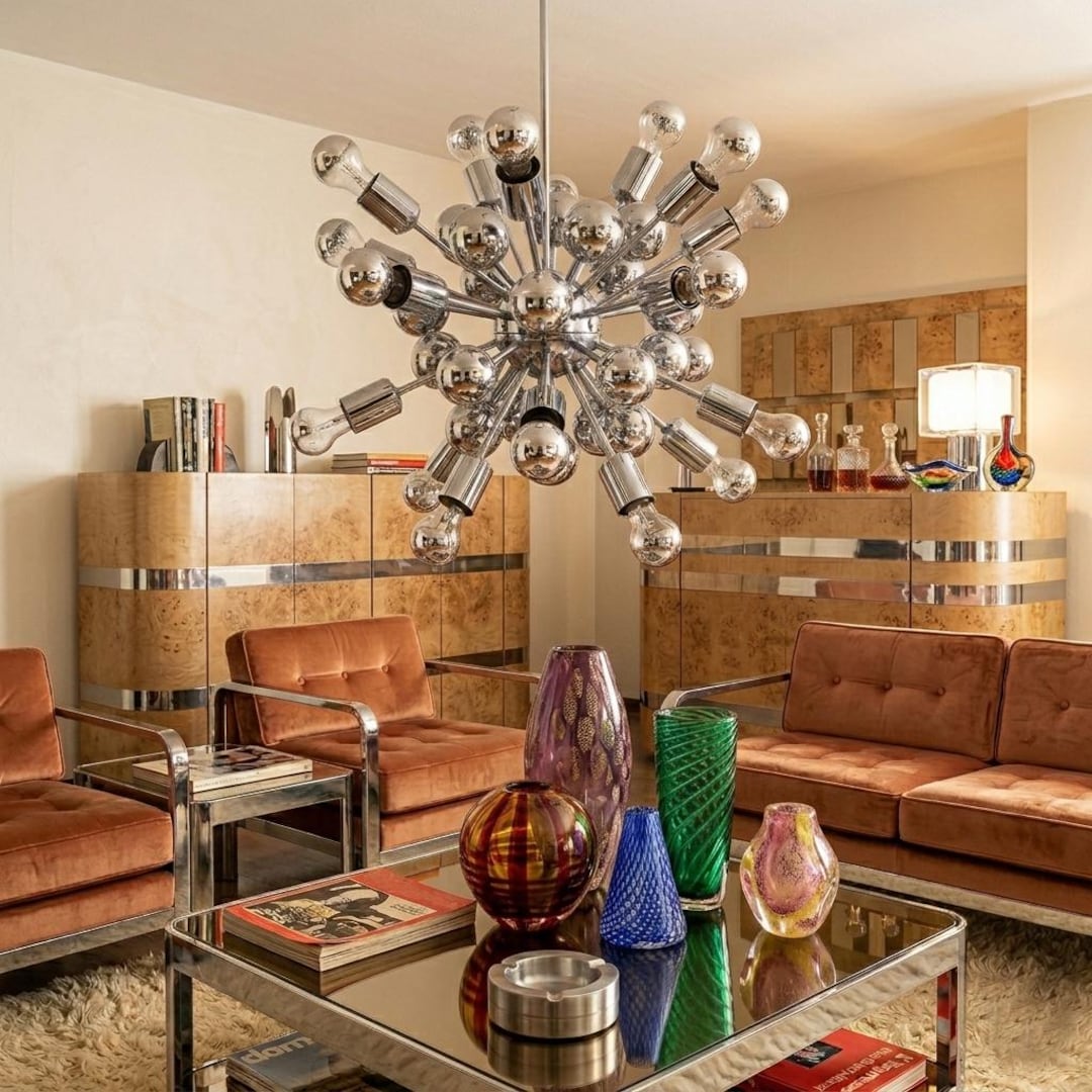 1970s Astonishing Chandelier Sputnik by Goffredo Reggiani in