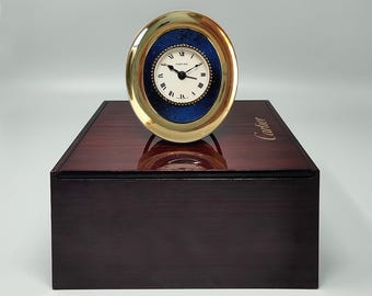 1960s Gorgeous Cartier Desk Travel Alarm Clock Pendulette. Made in