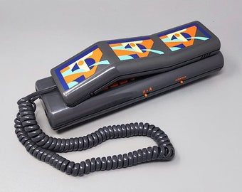 1980s Gorgeous Swatch Twin Phone "Deco" With The Original Box. Memphis style