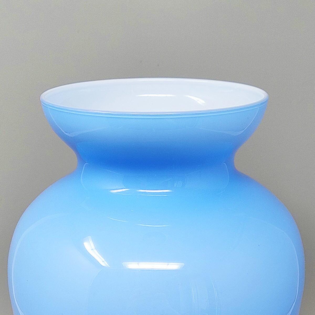 1960年代のムラーノガラス製の驚くべきブルーのジャケテッド花瓶