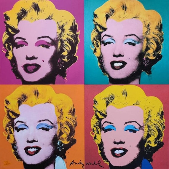 1980s Gorgeous Andy Warhol Big "Marilyn" Limited Edition Lithograph by CMOA