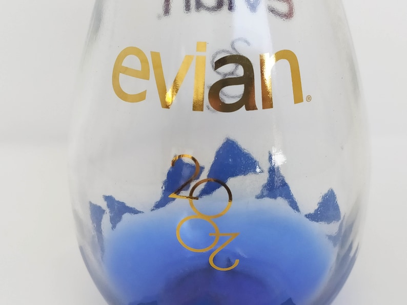 Evian Empty Big Teardrop Water Bottle Limited Edition Etsy