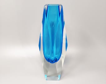 1960s Astonishing Rare Blue Vase By Flavio Poli for Seguso. Made in Italy