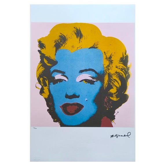 Lithographie Signée Andy Warhol Marilyn Années 1980 - édition Limitée, 60x60 Cm, Non Encadrée, Neuf