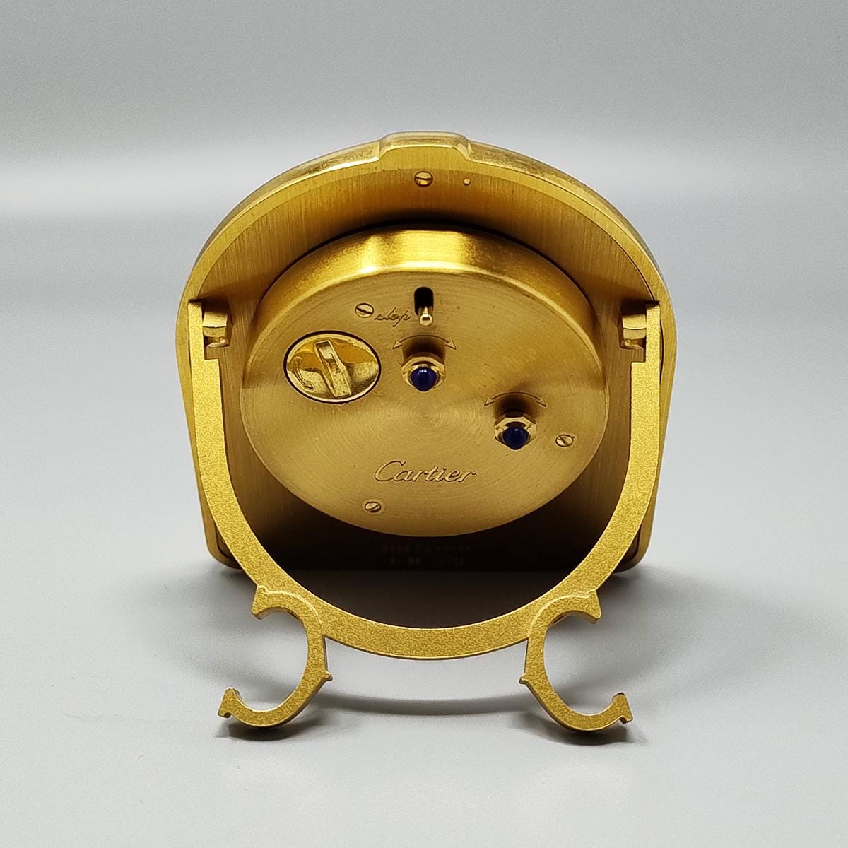 1980s Gorgeous Cartier Romane Alarm Clock Pendulette. Made in