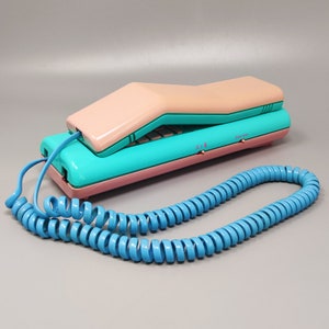 1980s (1989) Gorgeous Swatch Twin Phone &quot;1st Model&quot;. Memphis style