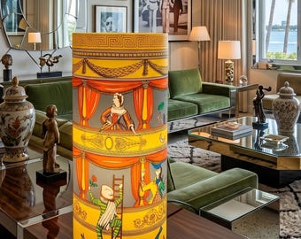 Underbar bordslampa "Commedia dell' Arte" från 1990-talet av Piero Fornasetti för Antonangeli.