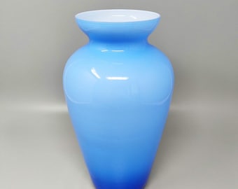 1960's ビンテージムラーノガラス 花瓶 1960年代の美しい手吹きムラーノガラスの花瓶。イタリア製。高さ35.5