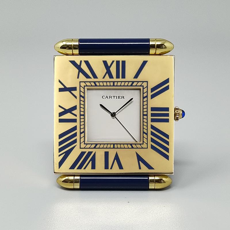 1990s Gorgeous Cartier Alarm Clock Pendulette. Made in Switzerland