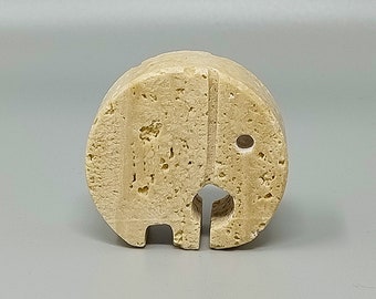 1970s Original Travertine Elephant Sculpture by Enzo Mari for F.lli Mannelli
