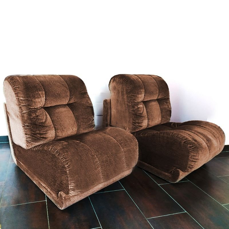 1970s  Pair of Armchairs by Guido Faleschini for Mariani - Pace collection