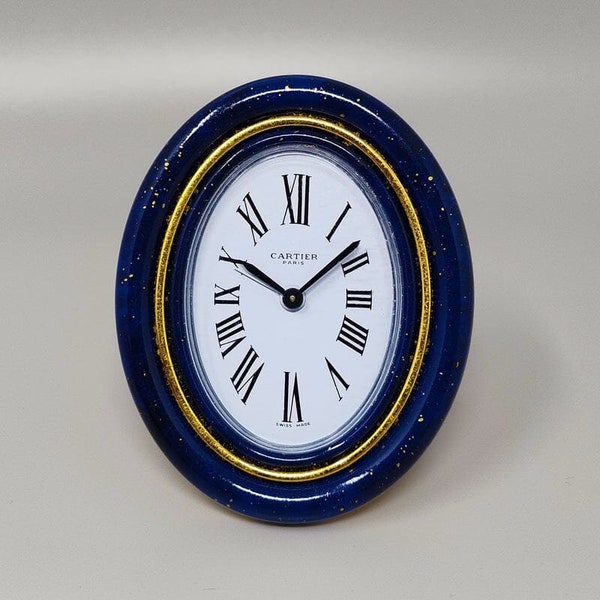 1980s Gorgeous Cartier Alarm Clock Pendulette. Made in Switzerland.