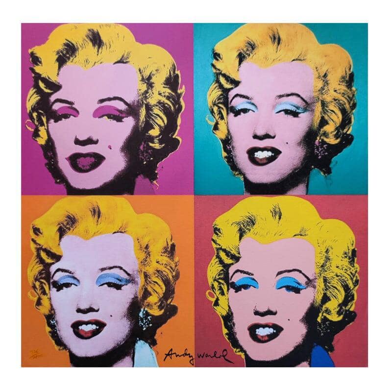 1980s Gorgeous Andy Warhol Big "Marilyn" Limited Edition Lithograph by CMOA