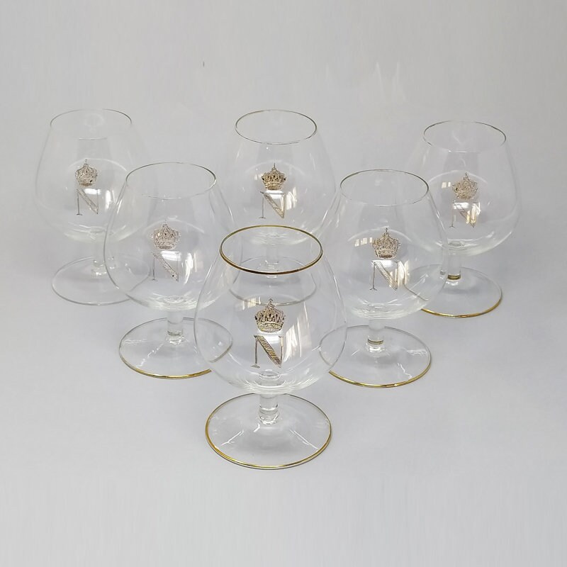 Baccarat Napoleon Model 6 Cognac glasses in Crystal 1960s Etsy