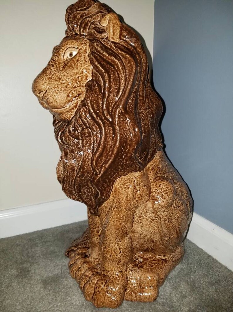 lion ceramic statues