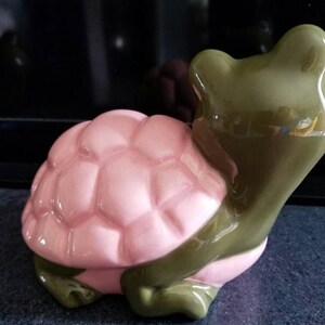 Baby blue ceramic turtle immagine 5