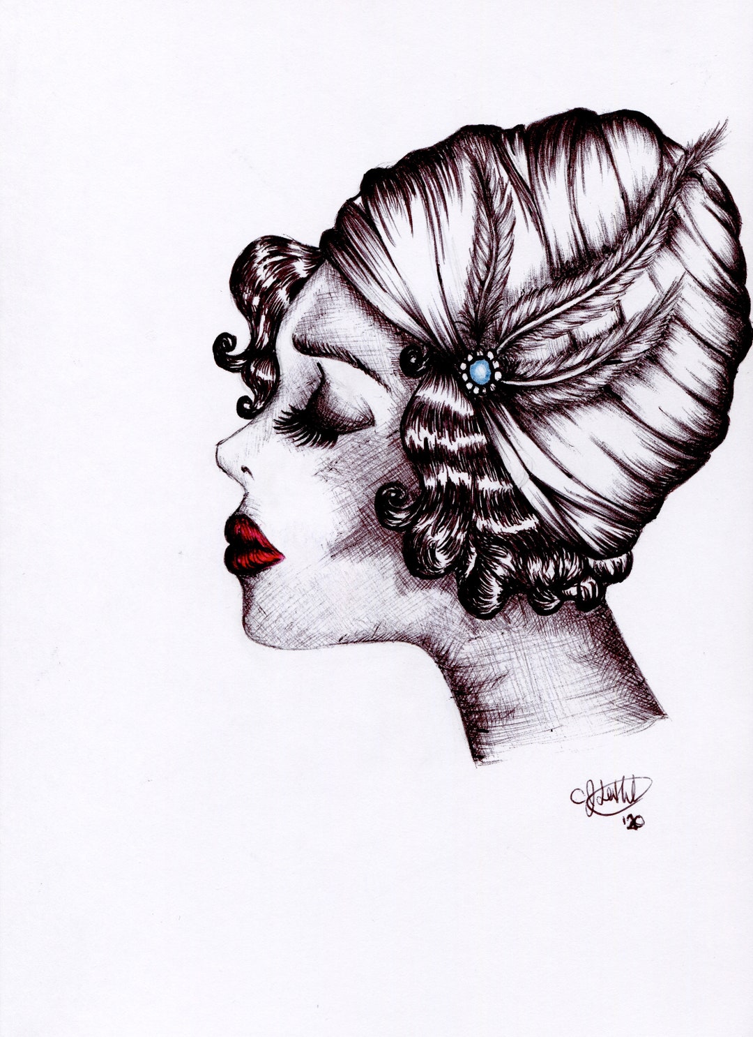Flapper Girl (print) - Etsy