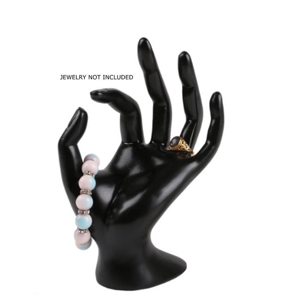 Novel Box™ Black Mannequin Polyresin Hand Form Jewelry Bracelet Ring Display