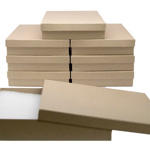 Kraft Brown Jewelry Gift Boxes Cotton Filled Craft Jewelry Packaging Boxes  on eBid United States