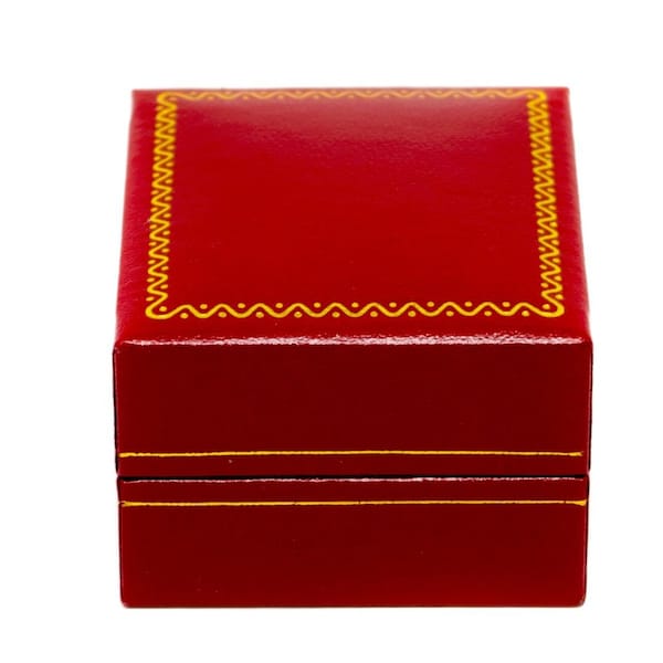 Novel Box™ Jewelry Earring Pendant Box Display Case in Red Leatherette