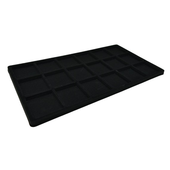 Jewelry Box Inserts - Black Flock Pads for Size 8 x 2 x 7/8 100/Pack