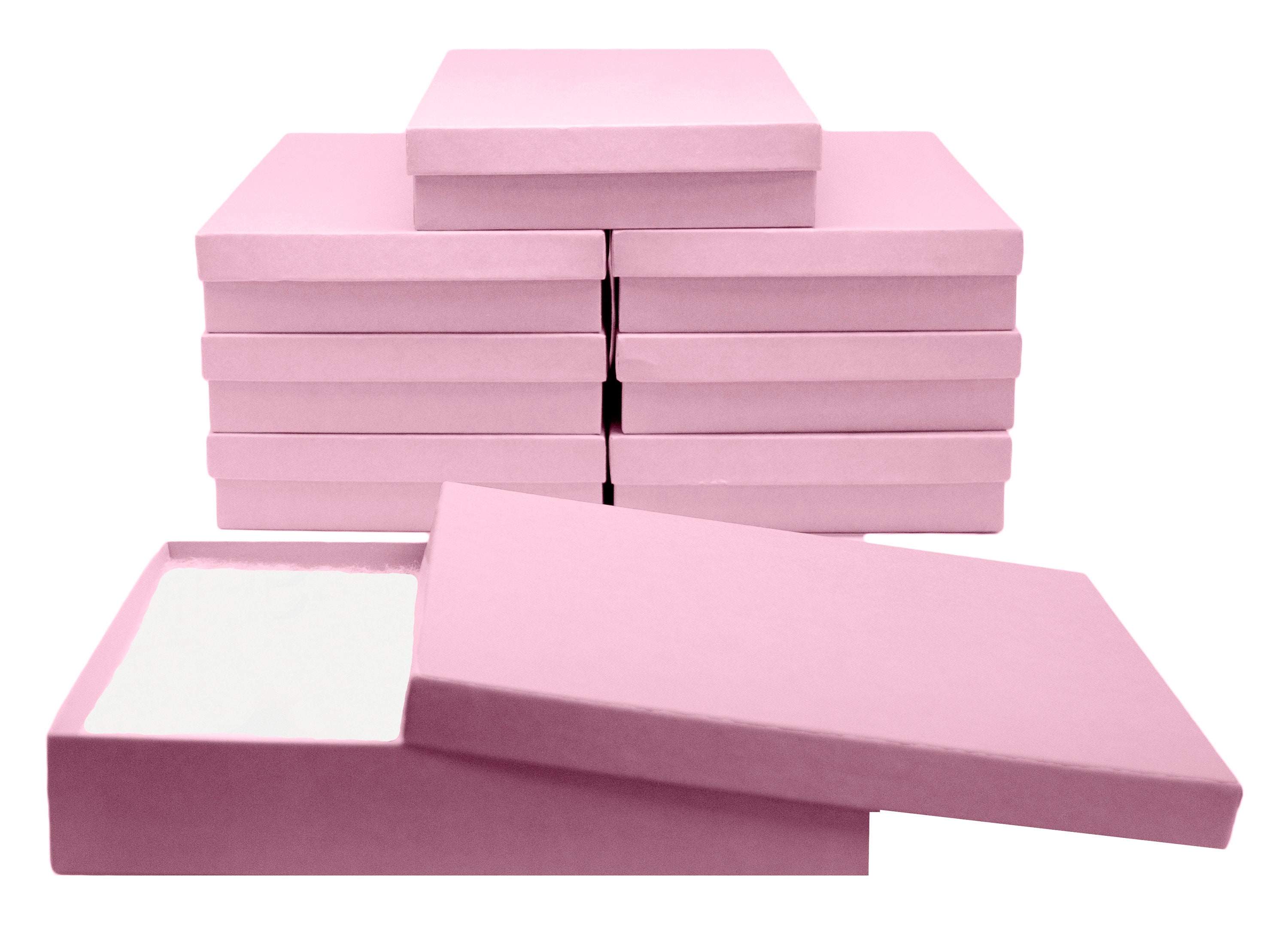 BULK Cardboard Jewelry Gift Boxes Cotton Fill Padding Hard Kraft Paper Gift  Box